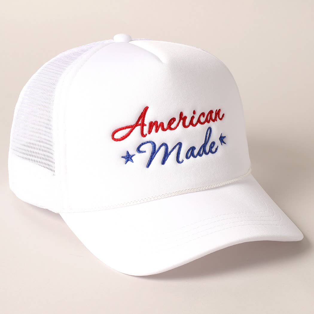 American Made Trucker Hat-280 Other Accessories-Fashion City-Hello Friends Boutique-Woman's Fashion Boutique Located in Traverse City, MI
