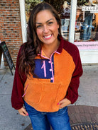 Weekend Wanderer Pullover in Winery (S-XL)-140 Sweaters-LovLov-Hello Friends Boutique-Woman's Fashion Boutique Located in Traverse City, MI