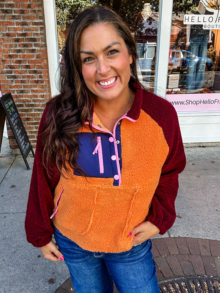 Weekend Wanderer Pullover in Winery (S-XL)-140 Sweaters-LovLov-Hello Friends Boutique-Woman's Fashion Boutique Located in Traverse City, MI
