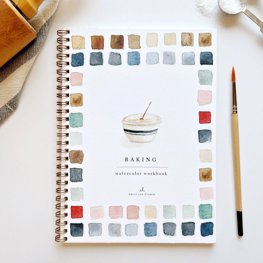 Bake & Paint Watercolor Workbook-300 Treats/Gift-emily lex studio-Hello Friends Boutique-Woman's Fashion Boutique Located in Traverse City, MI