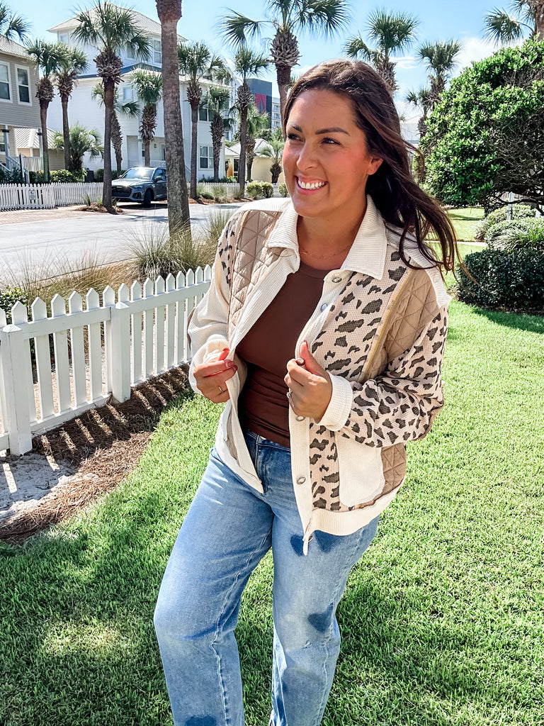 Tan & Purrfect Cardigan (S-L)-160 Cardigans/Kimonos-POL-Hello Friends Boutique-Woman's Fashion Boutique Located in Traverse City, MI