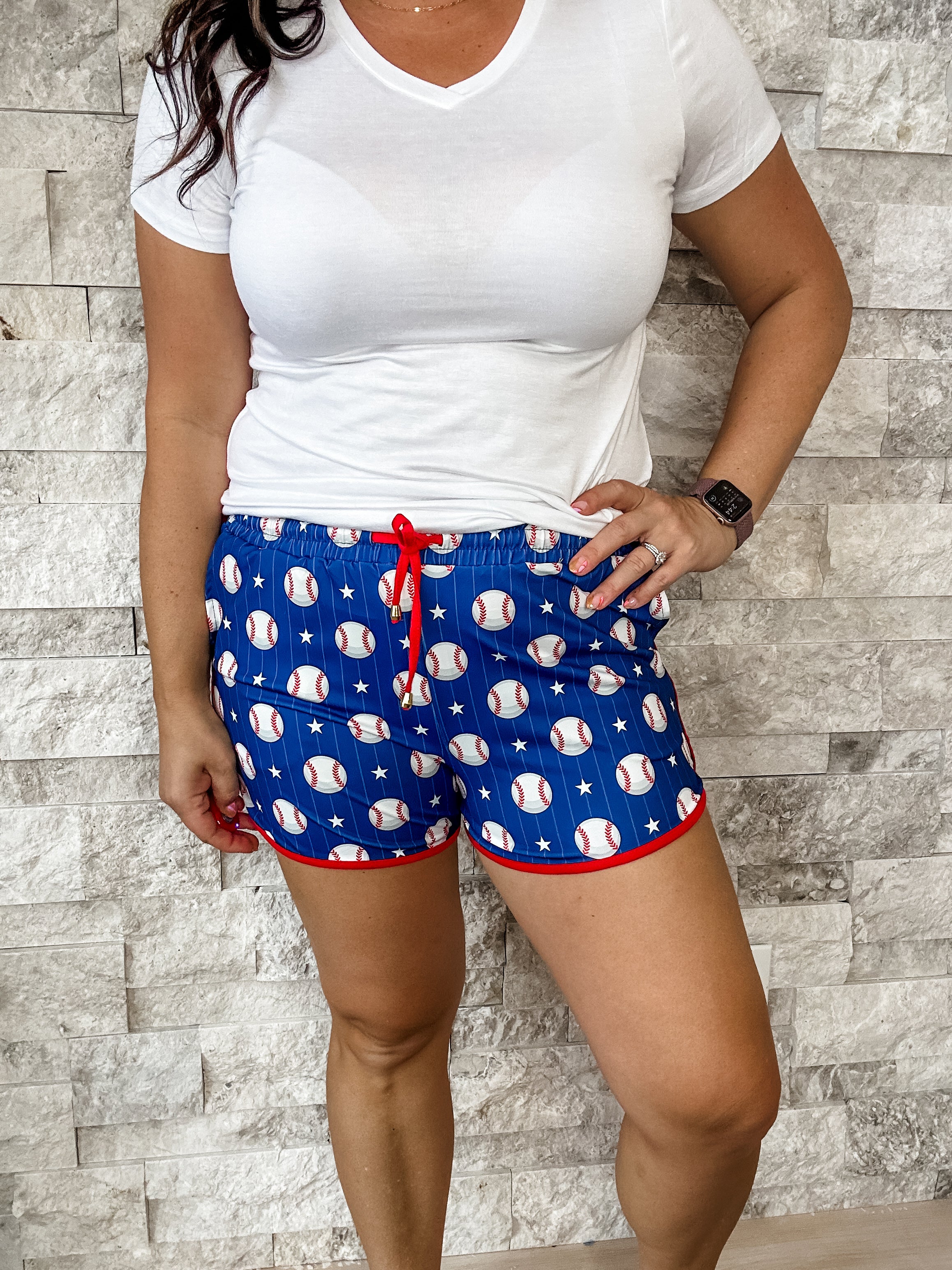 Out Of Your League Baseball Everyday Shorts (S-3XL)-220 Shorts/Skirts/Skorts-Jess Lea Wholesale-Hello Friends Boutique-Woman's Fashion Boutique Located in Traverse City, MI
