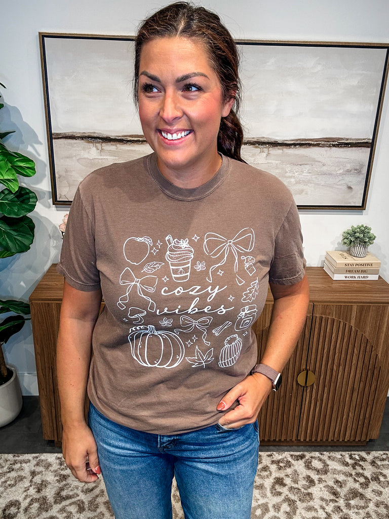 Crisp Morning Vibes Tee (S-3XL)-130 Graphic Tees-CHLOE VS TANK-Hello Friends Boutique-Woman's Fashion Boutique Located in Traverse City, MI