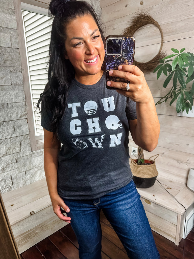 Touchdown Tee (S-4XL)-131 On Demand Graphic-SunFrog-Hello Friends Boutique-Woman's Fashion Boutique Located in Traverse City, MI