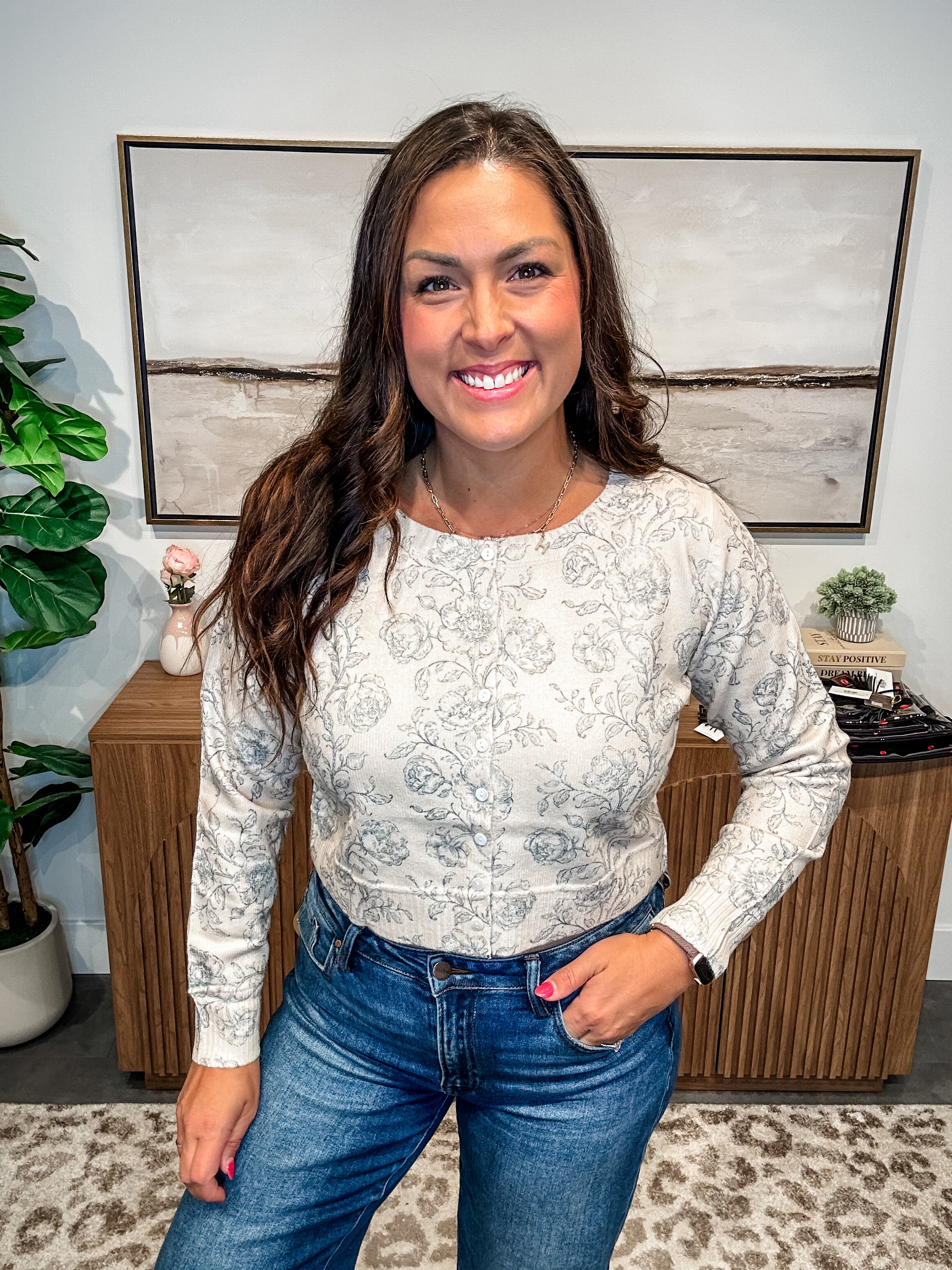 Blossom Trail Cardigan (S-XL)-160 Cardigans/Kimonos-So Me-Hello Friends Boutique-Woman's Fashion Boutique Located in Traverse City, MI