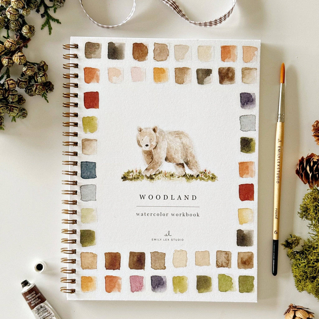 Woodland Watercolor Workbook-300 Treats/Gift-emily lex studio-Hello Friends Boutique-Woman's Fashion Boutique Located in Traverse City, MI