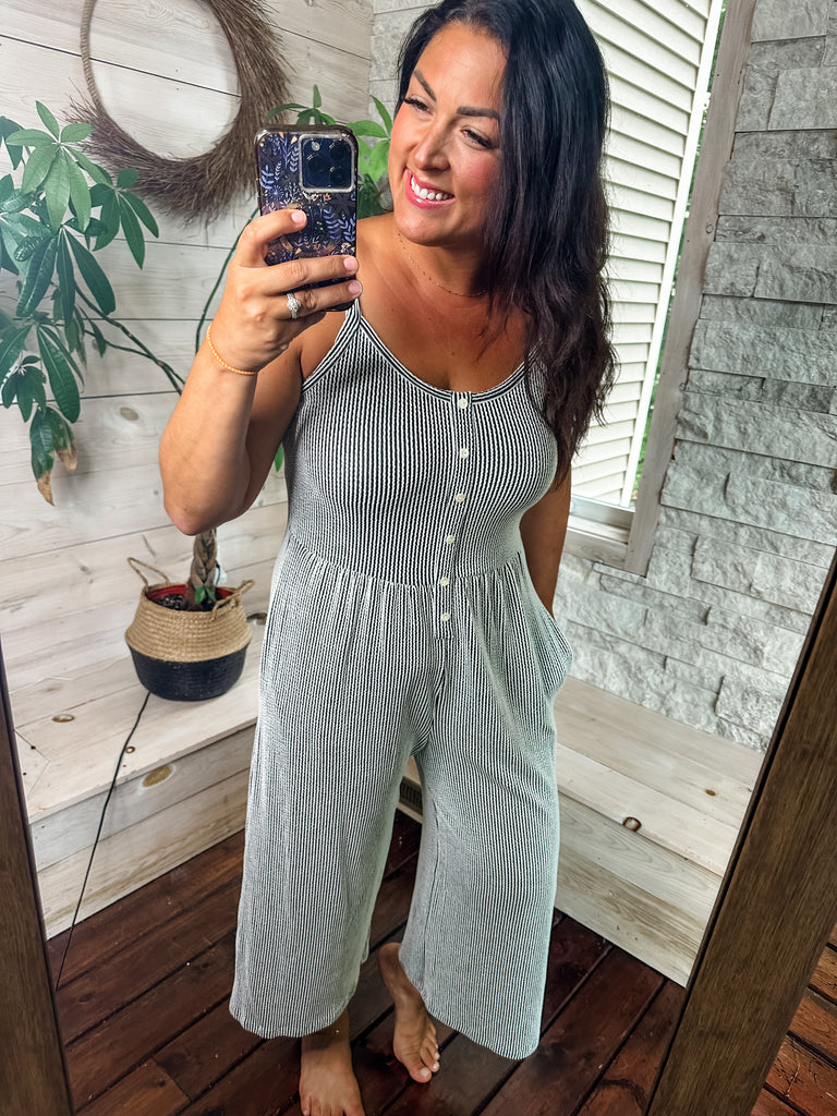 For The Thrill Jumpsuit (S-XL)-190 Rompers/Jumpsuits-7th Ray-Hello Friends Boutique-Woman's Fashion Boutique Located in Traverse City, MI