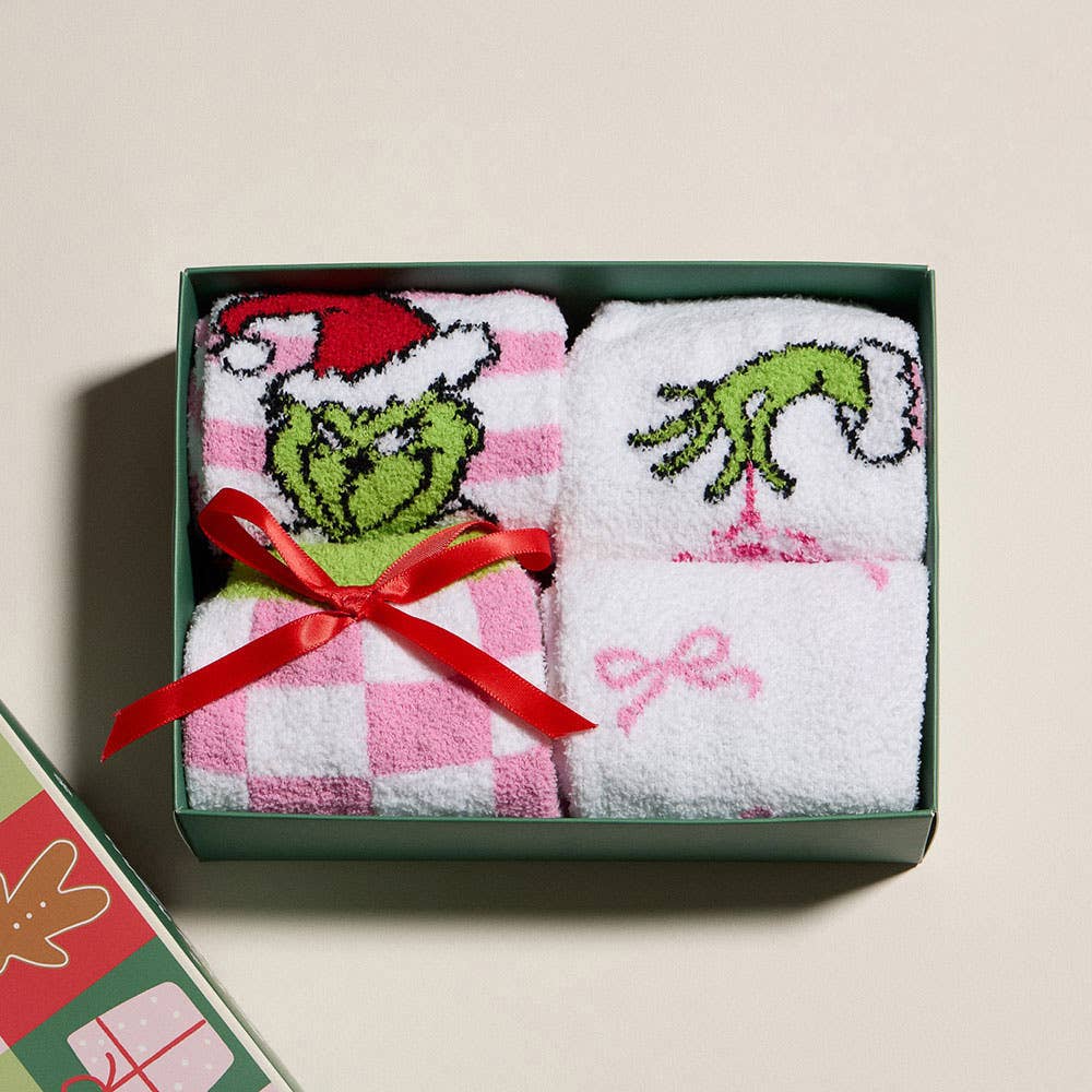 Grinch Green Holiday Socks Gift Set – 4-Pair Bundle-300 Treats/Gift-Sensibling Corp.-Hello Friends Boutique-Woman's Fashion Boutique Located in Traverse City, MI