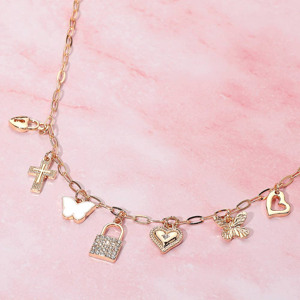 Locked in Love Necklace-240 Jewelry-Sensibling Corp.-Hello Friends Boutique-Woman's Fashion Boutique Located in Traverse City, MI