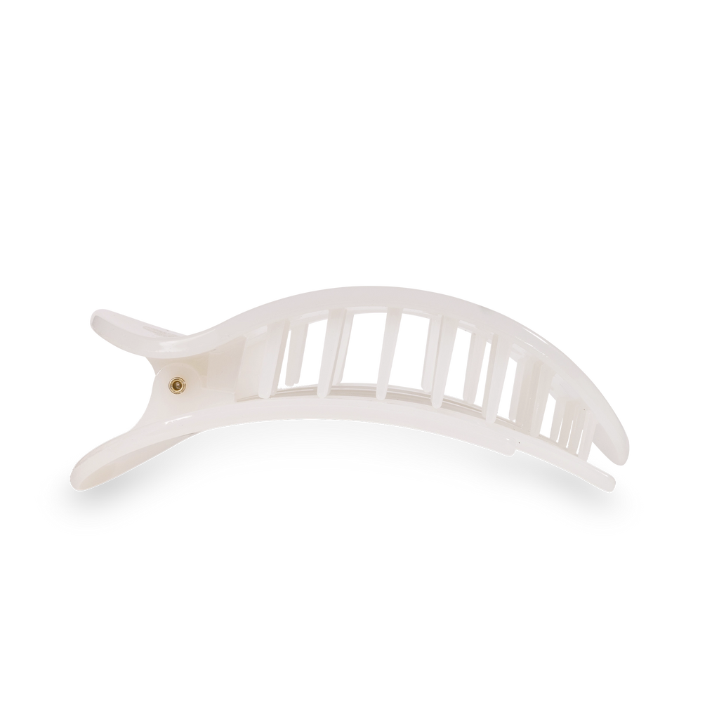 Round Flat Hair Clip | Coconut White-290 Beauty-faire - TELETIES-Hello Friends Boutique-Woman's Fashion Boutique Located in Traverse City, MI