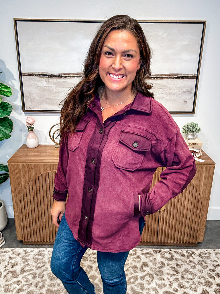 Cozy Comet Fleece Shacket (S-XL)-170 Jackets-Zenana-Hello Friends Boutique-Woman's Fashion Boutique Located in Traverse City, MI