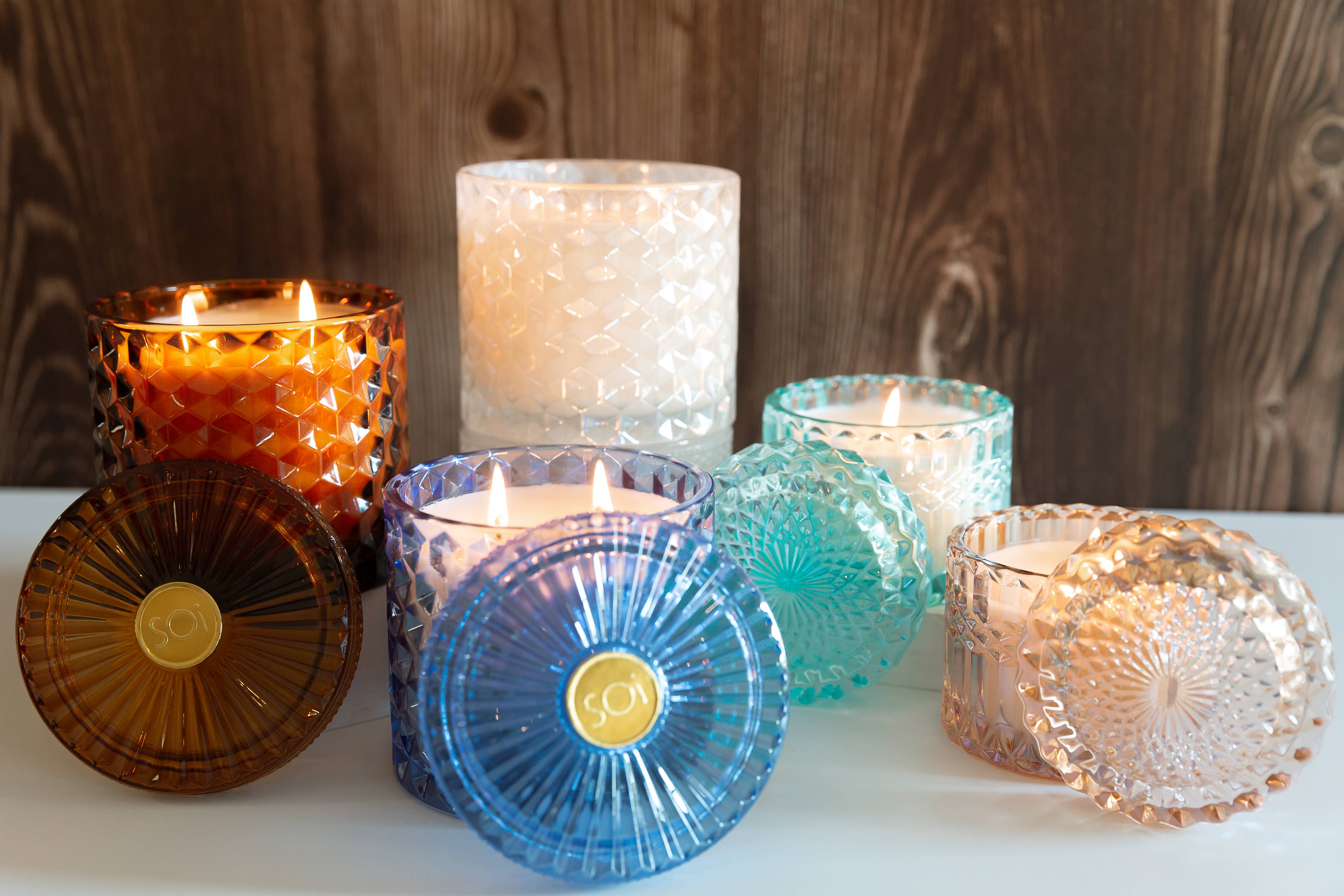 Santorini Breeze 15oz Shimmer Candle 2 wick-300 Treats/Gift-The SOi Company-Hello Friends Boutique-Woman's Fashion Boutique Located in Traverse City, MI