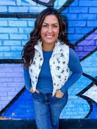 Floral Breeze Zip-Up Vest (S-XL)-120 Sleeveless-White Birch-Hello Friends Boutique-Woman's Fashion Boutique Located in Traverse City, MI