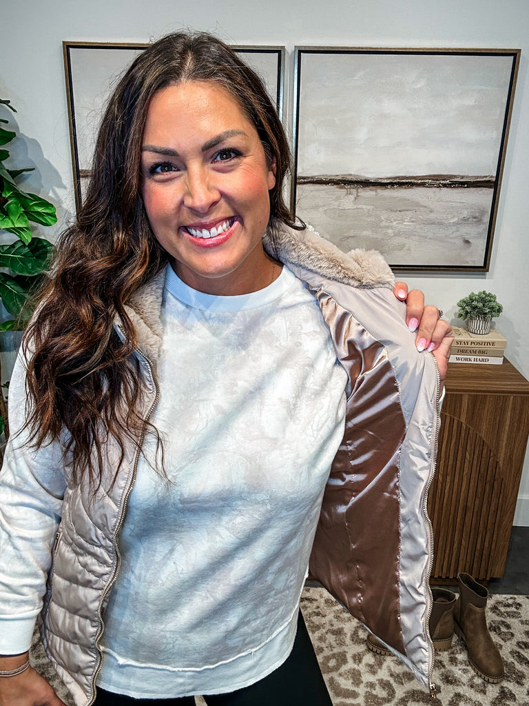 On-the-Go Zip Vest (S-3XL)-120 Sleeveless-White Birch-Hello Friends Boutique-Woman's Fashion Boutique Located in Traverse City, MI