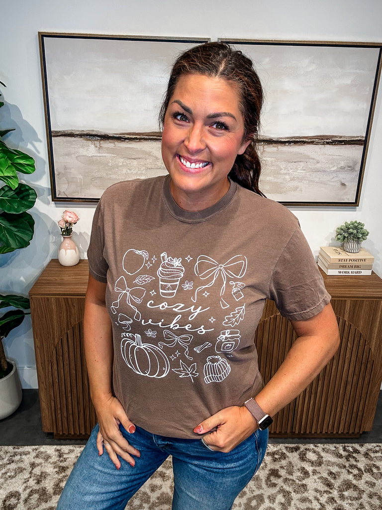 Crisp Morning Vibes Tee (S-3XL)-130 Graphic Tees-CHLOE VS TANK-Hello Friends Boutique-Woman's Fashion Boutique Located in Traverse City, MI