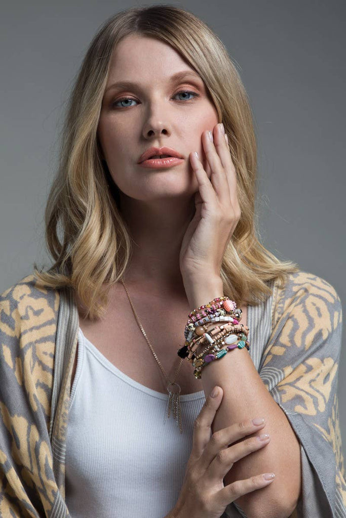 12 Strand Multi Beads Bracelet Set-240 Jewelry-Urbanista-Hello Friends Boutique-Woman's Fashion Boutique Located in Traverse City, MI