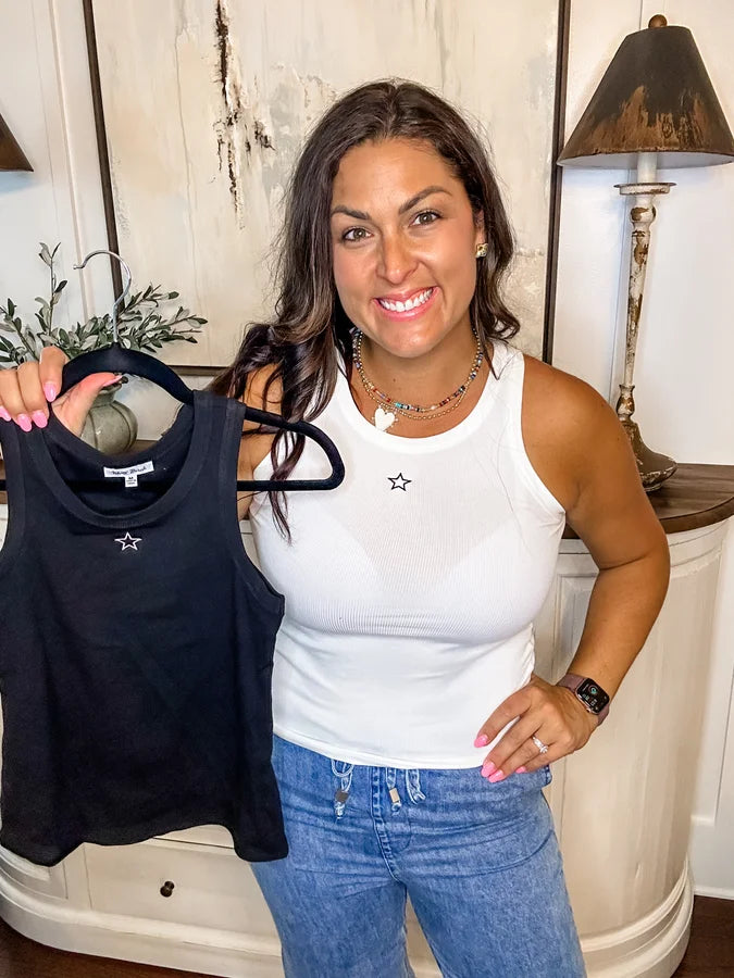 The Starlight Tank (S-3XL)-120 Sleeveless-White Birch-Hello Friends Boutique-Woman's Fashion Boutique Located in Traverse City, MI
