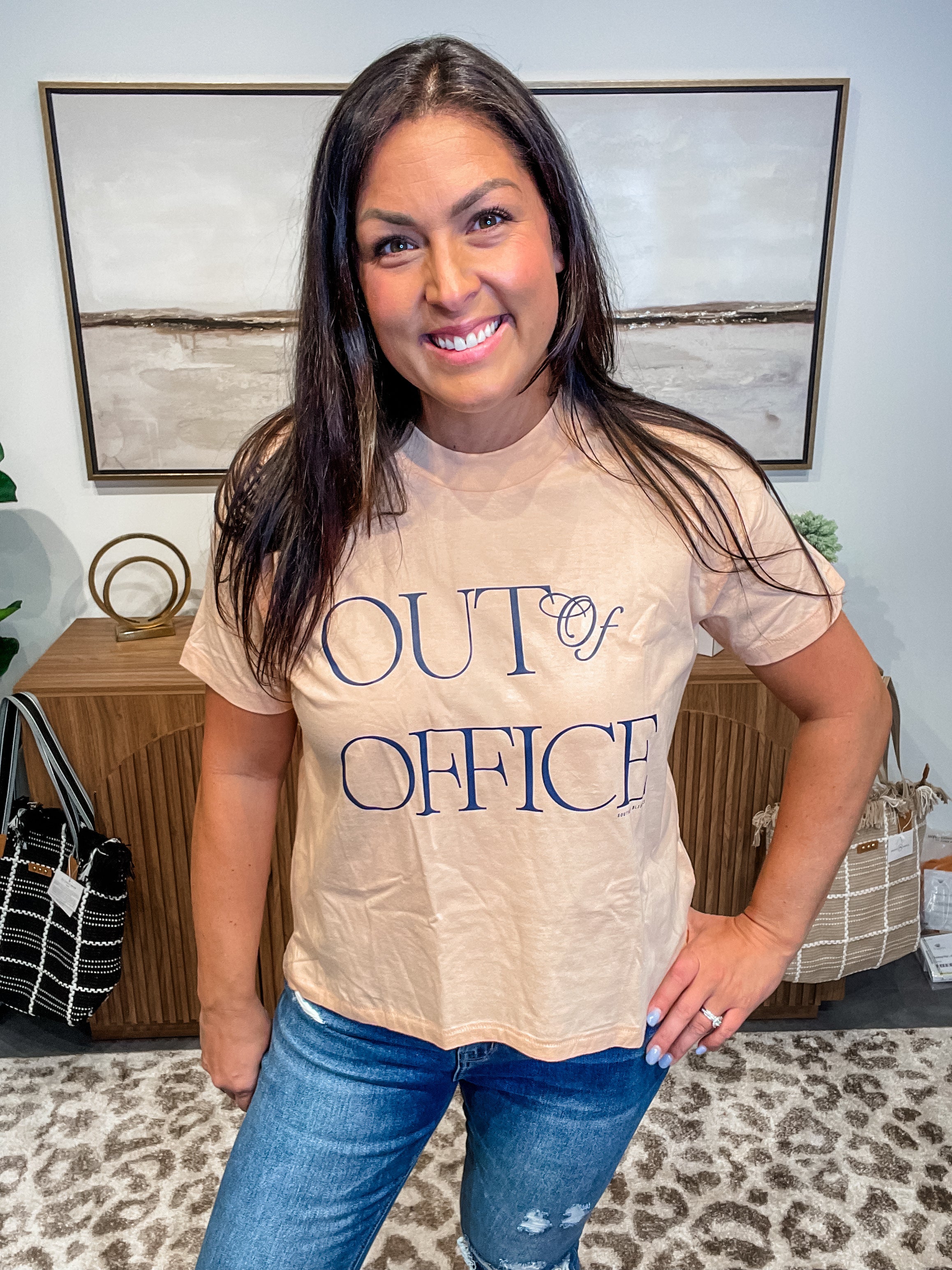 Out Of Office Tee (S-2XL)-130 Graphic Tees-Southern Bliss Company-Hello Friends Boutique-Woman's Fashion Boutique Located in Traverse City, MI
