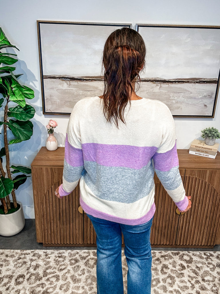 Cloudbound Colorblock Sweater (S-XL)-110 Long Sleeve-Staccato-Hello Friends Boutique-Woman's Fashion Boutique Located in Traverse City, MI