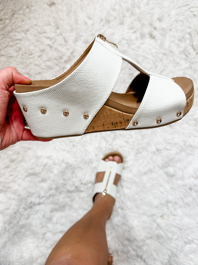 Taboo Wedge in White (7-11)-250 Shoes-Corky's Footwear-Hello Friends Boutique-Woman's Fashion Boutique Located in Traverse City, MI