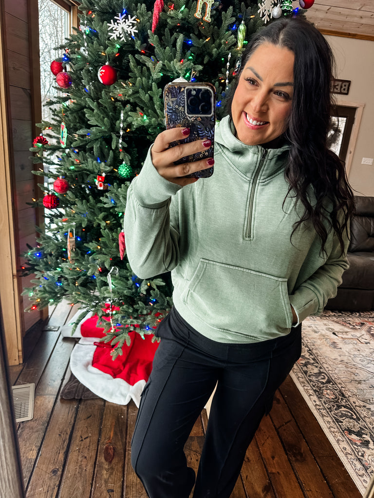 Fall Easy Does It Pullover in Green (S/M-3XL)-140 Sweaters-Blakeley-Hello Friends Boutique-Woman's Fashion Boutique Located in Traverse City, MI