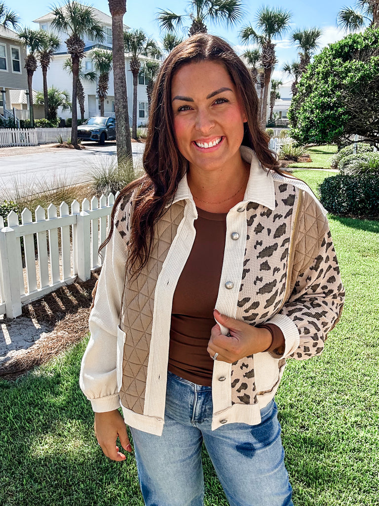 Tan & Purrfect Cardigan (S-L)-160 Cardigans/Kimonos-POL-Hello Friends Boutique-Woman's Fashion Boutique Located in Traverse City, MI