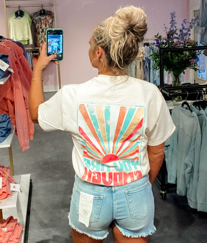 You Are Enough Tee (S-3XL)-130 Graphic Tees-Spirit+Tribe-Hello Friends Boutique-Woman's Fashion Boutique Located in Traverse City, MI