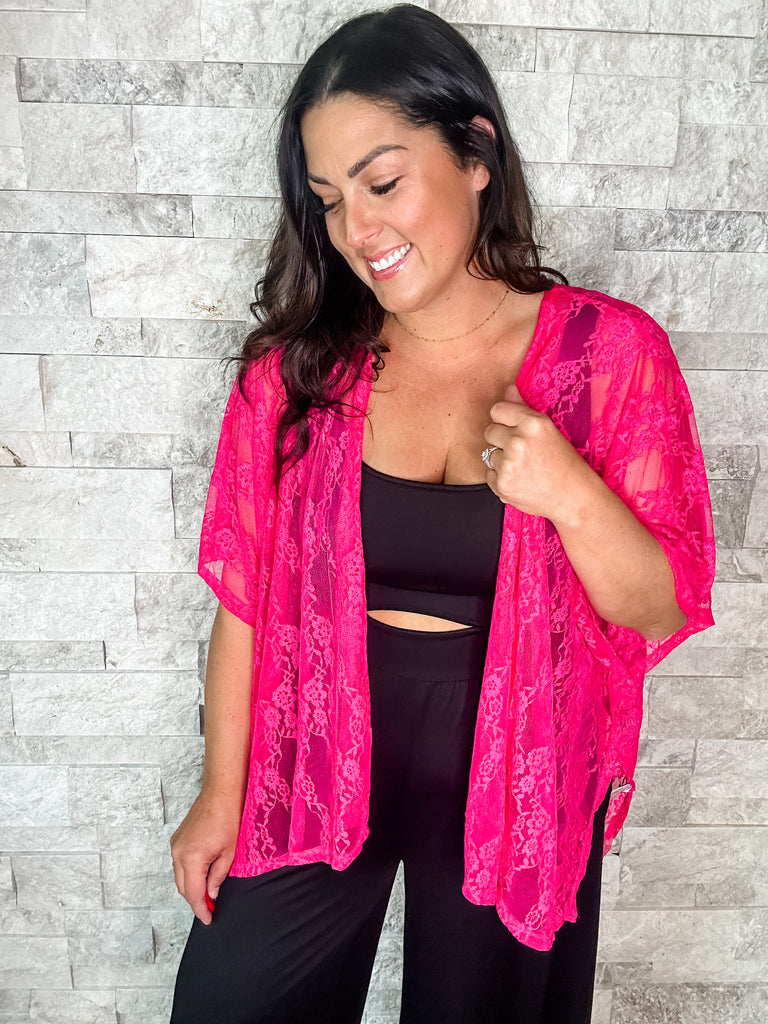 Let Me Love You Cardigan in Fuchsia (S-3XL)-160 Cardigans/Kimonos-Andree By Unit-Hello Friends Boutique-Woman's Fashion Boutique Located in Traverse City, MI