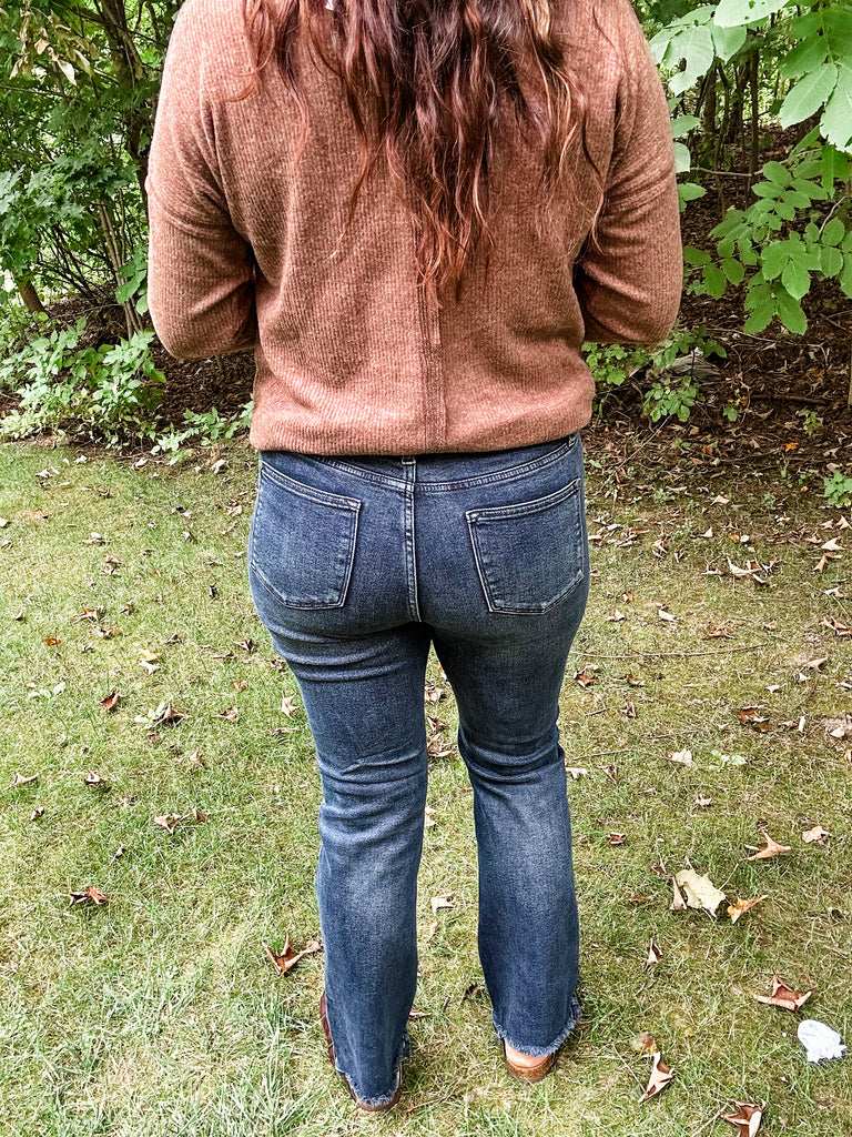 Walk This Way Button Fly Jeans (0-24W)-200 Denim-Judy Blue-Hello Friends Boutique-Woman's Fashion Boutique Located in Traverse City, MI