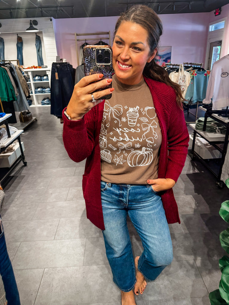 Crisp Morning Vibes Tee (S-3XL)-130 Graphic Tees-CHLOE VS TANK-Hello Friends Boutique-Woman's Fashion Boutique Located in Traverse City, MI
