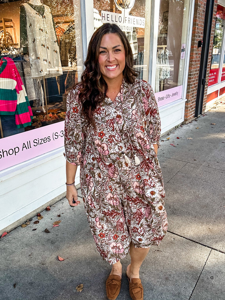 Sienna Bloom Boho Maxi Dress (S-3XL)-180 Dresses-Oddi-Hello Friends Boutique-Woman's Fashion Boutique Located in Traverse City, MI