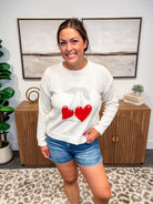 Sweetheart Cherry Knit Sweater (S-XL)-140 Sweaters-So Me-Hello Friends Boutique-Woman's Fashion Boutique Located in Traverse City, MI