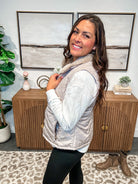 On-the-Go Zip Vest (S-3XL)-120 Sleeveless-White Birch-Hello Friends Boutique-Woman's Fashion Boutique Located in Traverse City, MI