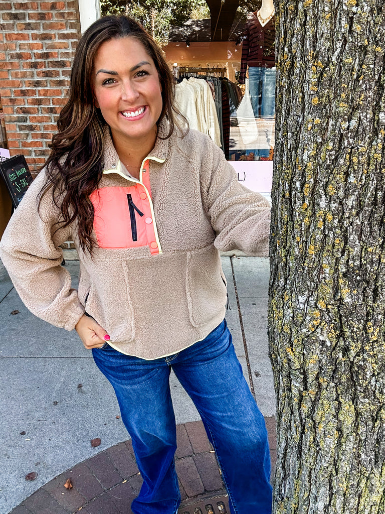 Weekend Wanderer Pullover in Desert Sand (S-XL)-140 Sweaters-LovLov-Hello Friends Boutique-Woman's Fashion Boutique Located in Traverse City, MI