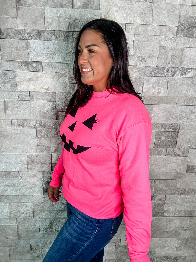 Happy Pumpkin Sweatshirt (S-3XL)-130 Graphic Tees-FOX & OWL-Hello Friends Boutique-Woman's Fashion Boutique Located in Traverse City, MI