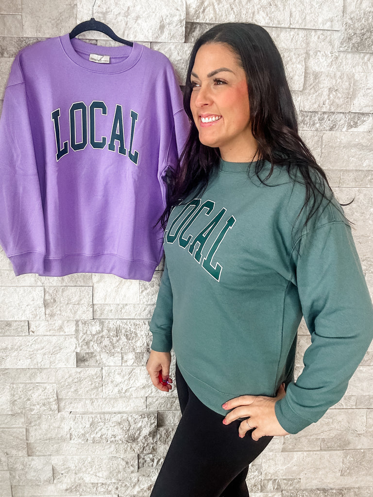 Locals Only Sweatshirt (S-L)-140 Sweaters-Zenana-Hello Friends Boutique-Woman's Fashion Boutique Located in Traverse City, MI