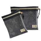 LIVE BOX- Suede Soul Graphite - Large Multi Use Clear Pouch