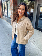 The Side Step Denim Jacket (S-XL)-170 Jackets-RISEN-Hello Friends Boutique-Woman's Fashion Boutique Located in Traverse City, MI
