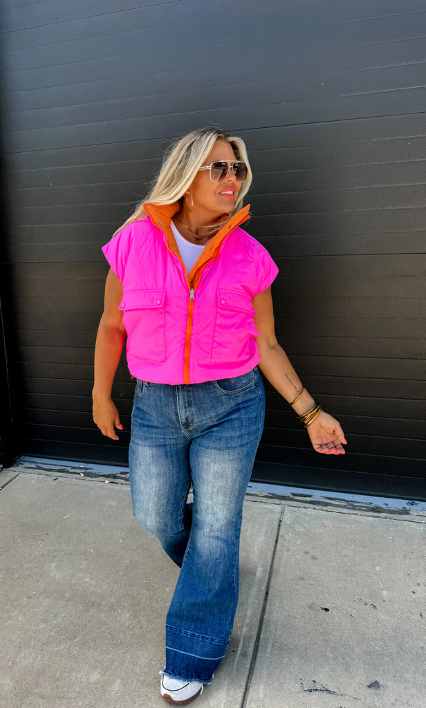 Maddox Reversible Puffer Vest - Blakeley PREORDER (S-3XL)-170 Jackets-BLAKELEY-Hello Friends Boutique-Woman's Fashion Boutique Located in Traverse City, MI