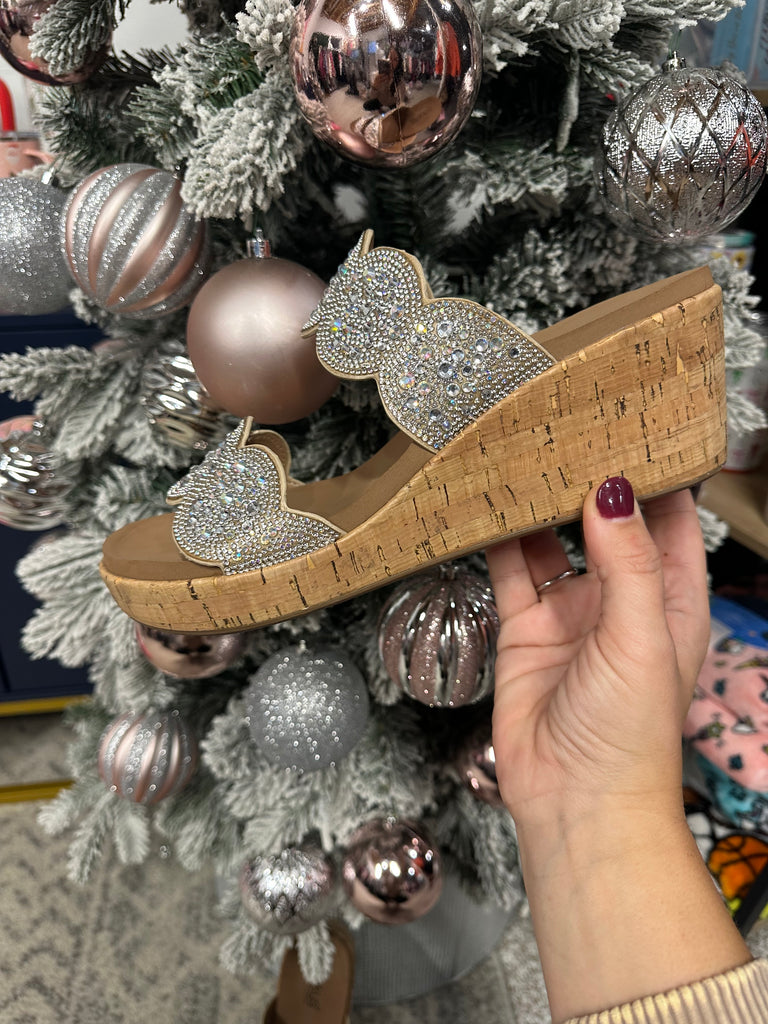 Corky's Clear Make a Toast Wedges (7-11)-250 Shoes-Corky's Footwear-Hello Friends Boutique-Woman's Fashion Boutique Located in Traverse City, MI