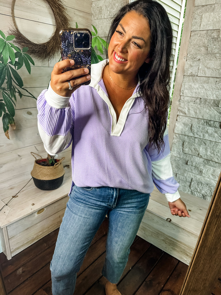 All The Better Top in Lilac (S-XL)-110 Long Sleeve-7th Ray-Hello Friends Boutique-Woman's Fashion Boutique Located in Traverse City, MI