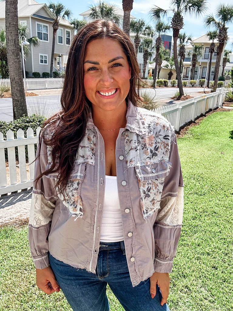 Gimme Grey Jacket (S-L)-170 Outerwear/Jackets-POL-Hello Friends Boutique-Woman's Fashion Boutique Located in Traverse City, MI