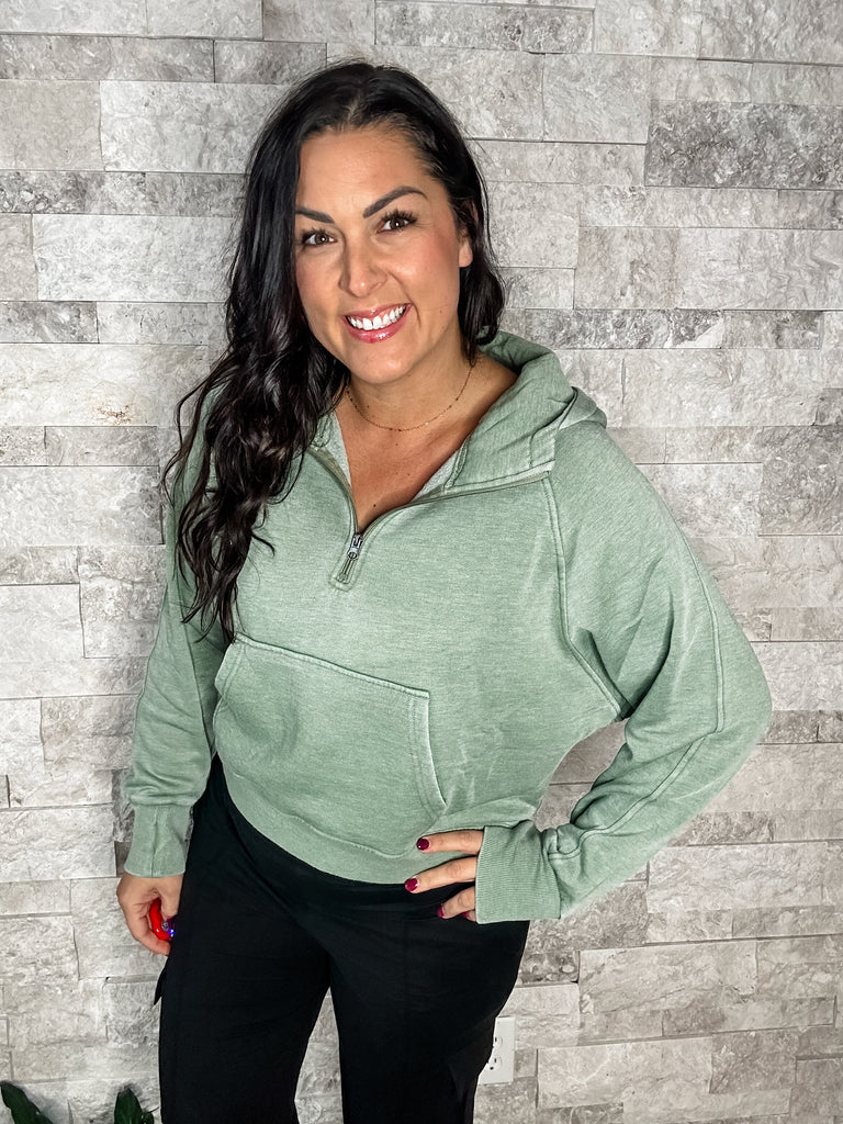 Fall Easy Does It Pullover in Green (S/M-3XL)-140 Sweaters-Blakeley-Hello Friends Boutique-Woman's Fashion Boutique Located in Traverse City, MI