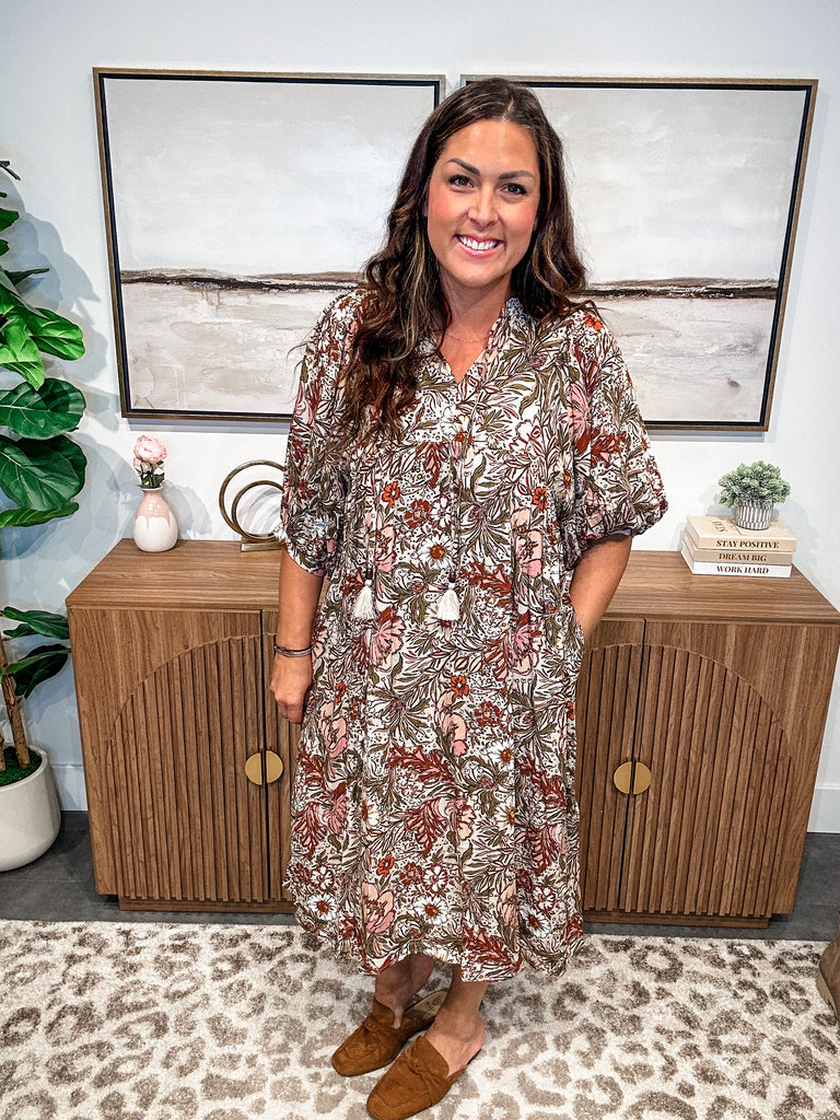 Sienna Bloom Boho Maxi Dress (S-3XL)-180 Dresses-Oddi-Hello Friends Boutique-Woman's Fashion Boutique Located in Traverse City, MI