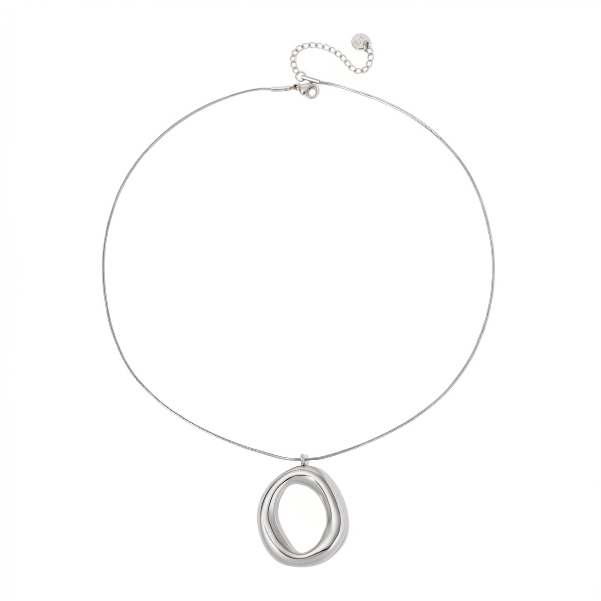Camille Open Circle Statement Necklace - WATERPROOF-Necklace-Pretty Simple