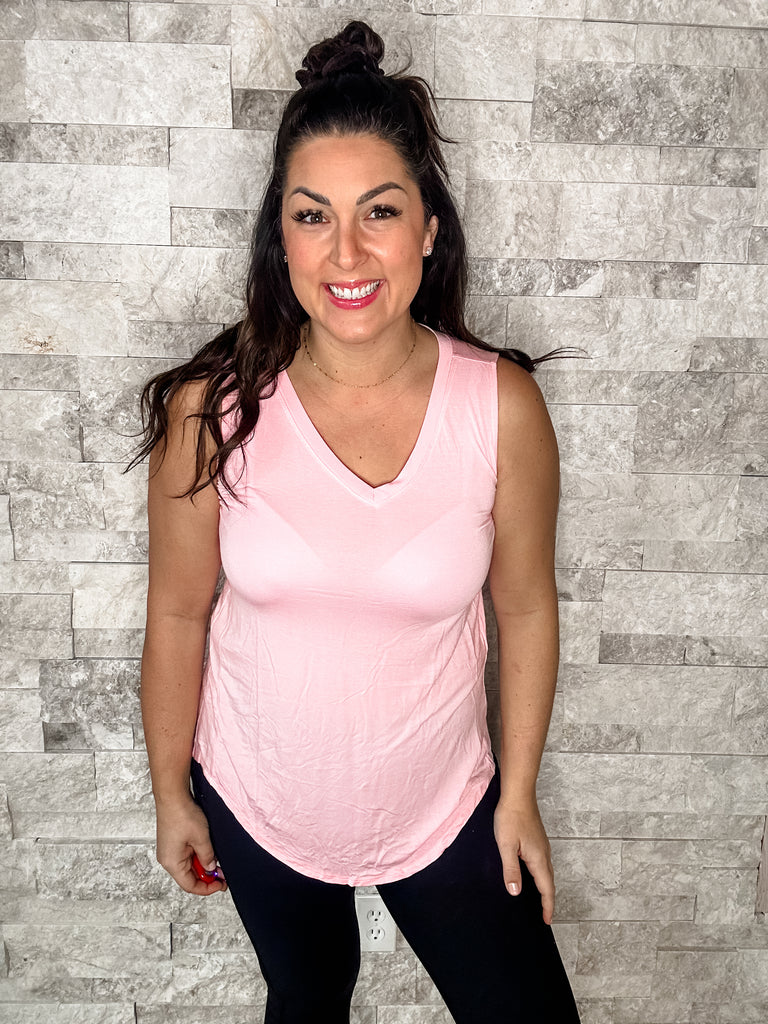 Love Shack Top in Dusty Pink (S-XL)-120 Sleeveless-Zenana-Hello Friends Boutique-Woman's Fashion Boutique Located in Traverse City, MI