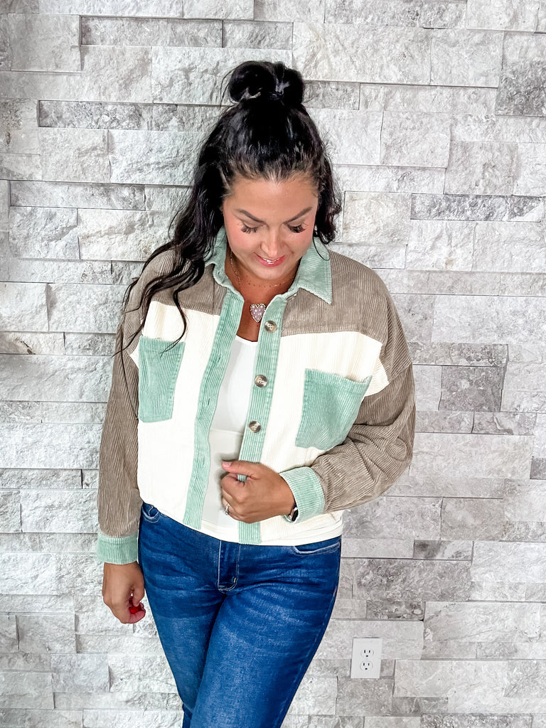 Be Original Jacket in Sage (S-XL)-170 Jackets-Bibi-Hello Friends Boutique-Woman's Fashion Boutique Located in Traverse City, MI