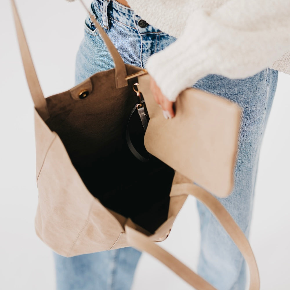 Dawn Suede Carryall Tote-Tote Bag-Pretty Simple