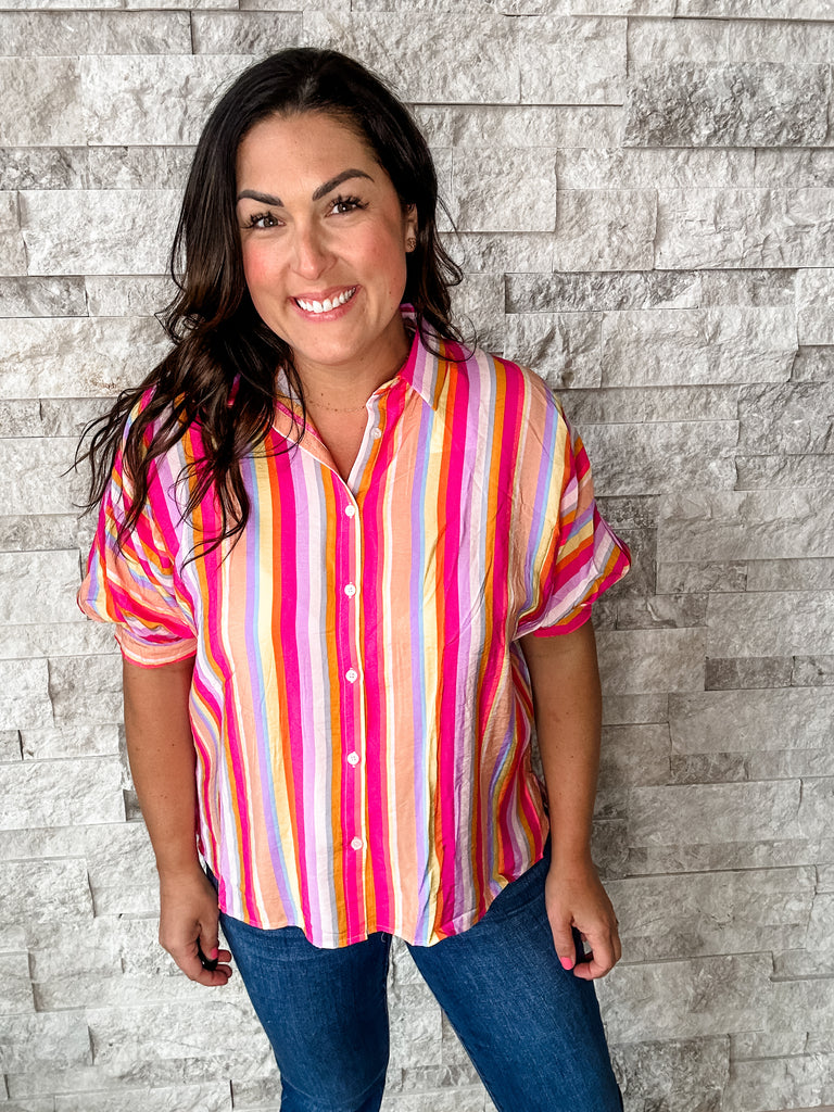 I Don't Wanna Go Home Blouse (S-3XL)-100 Short Sleeve-Andree By Unit-Hello Friends Boutique-Woman's Fashion Boutique Located in Traverse City, MI