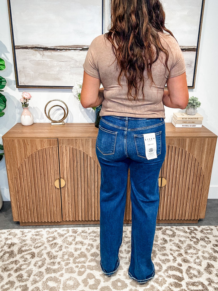 Flare For Days High Rise Jeans (0-15, 1X-3X)-200 Denim-RISEN-Hello Friends Boutique-Woman's Fashion Boutique Located in Traverse City, MI